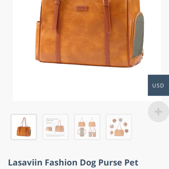 Lasaviin Leather Pet Carrier - Picture 1 of 6